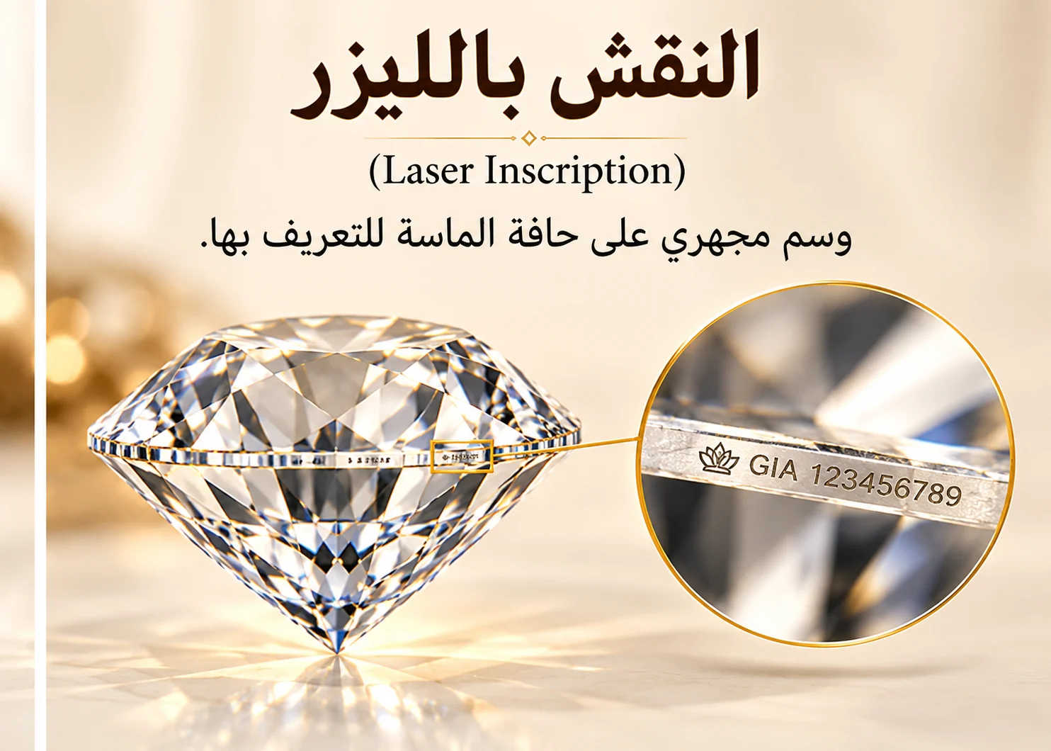 النقش بالليزر على الألماس
