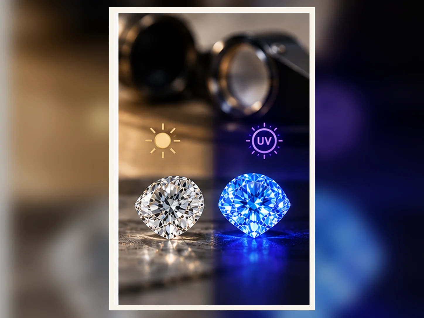 دليل مبسط لاختيار درجة Fluorescence المناسبة ومقارنة None وFaint وMedium وStrong وVery Strong.